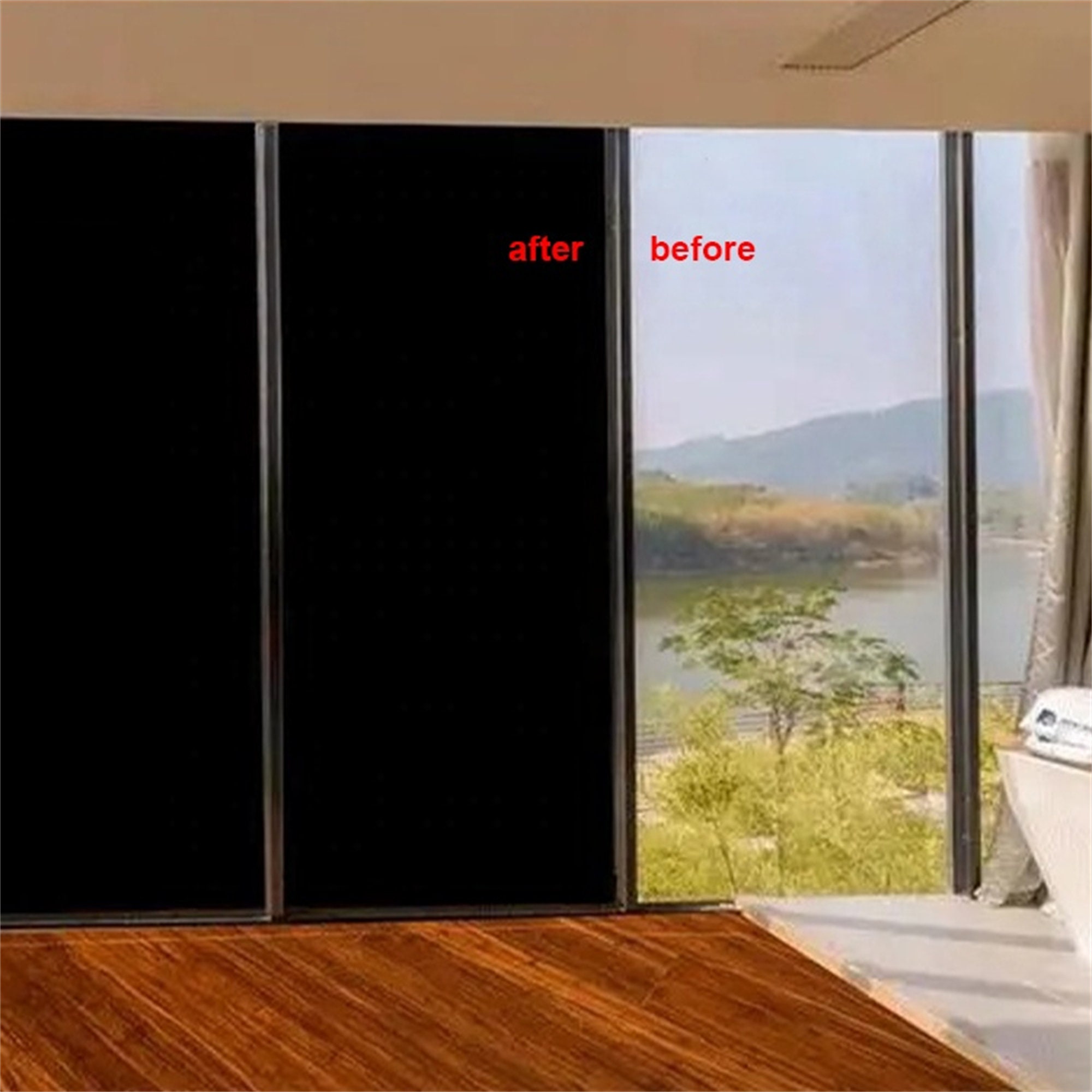 Mirror Window Film, Privacy Self-adhesive Film, Anti UV Heat Control,  Reflective Window Tint for Home Office,sun Protection Film, Home Decor 