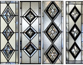 Folia okienna zapewniająca prywatność – Diamond Grid Stained Glass Cling, teksturowany matowy winyl do okien, drzwi, łazienek, kuchni i balkonów