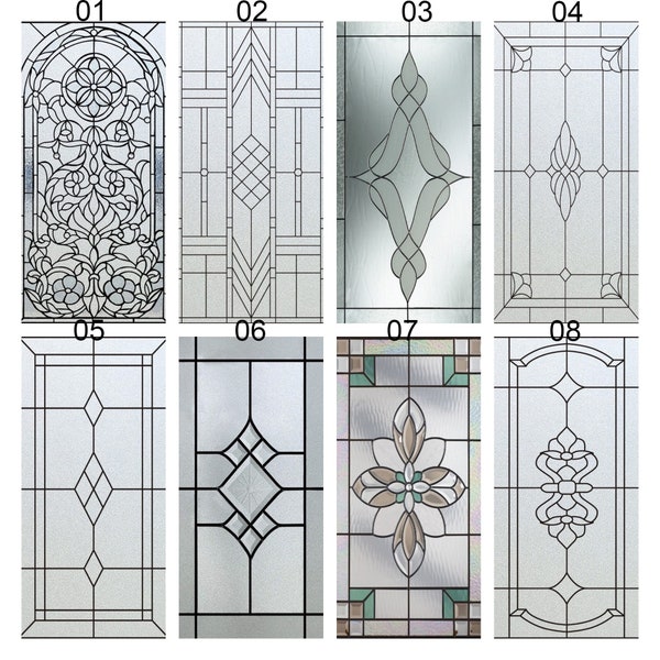 Fensterfolie in benutzerdefinierter Größe, mattierte Buntglasfolien, Kirche, statisch haftende Sichtschutzfolien, Türaufkleber, Küche, Büro, Heimdekoration, individuell