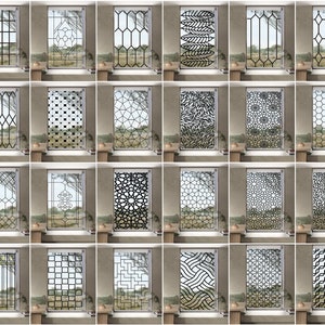 Película de vitral para ventana, pegatina de vidrio transparente, estática, herrajes Vintage, acento negro, protección para puerta de oficina, mejora del hogar