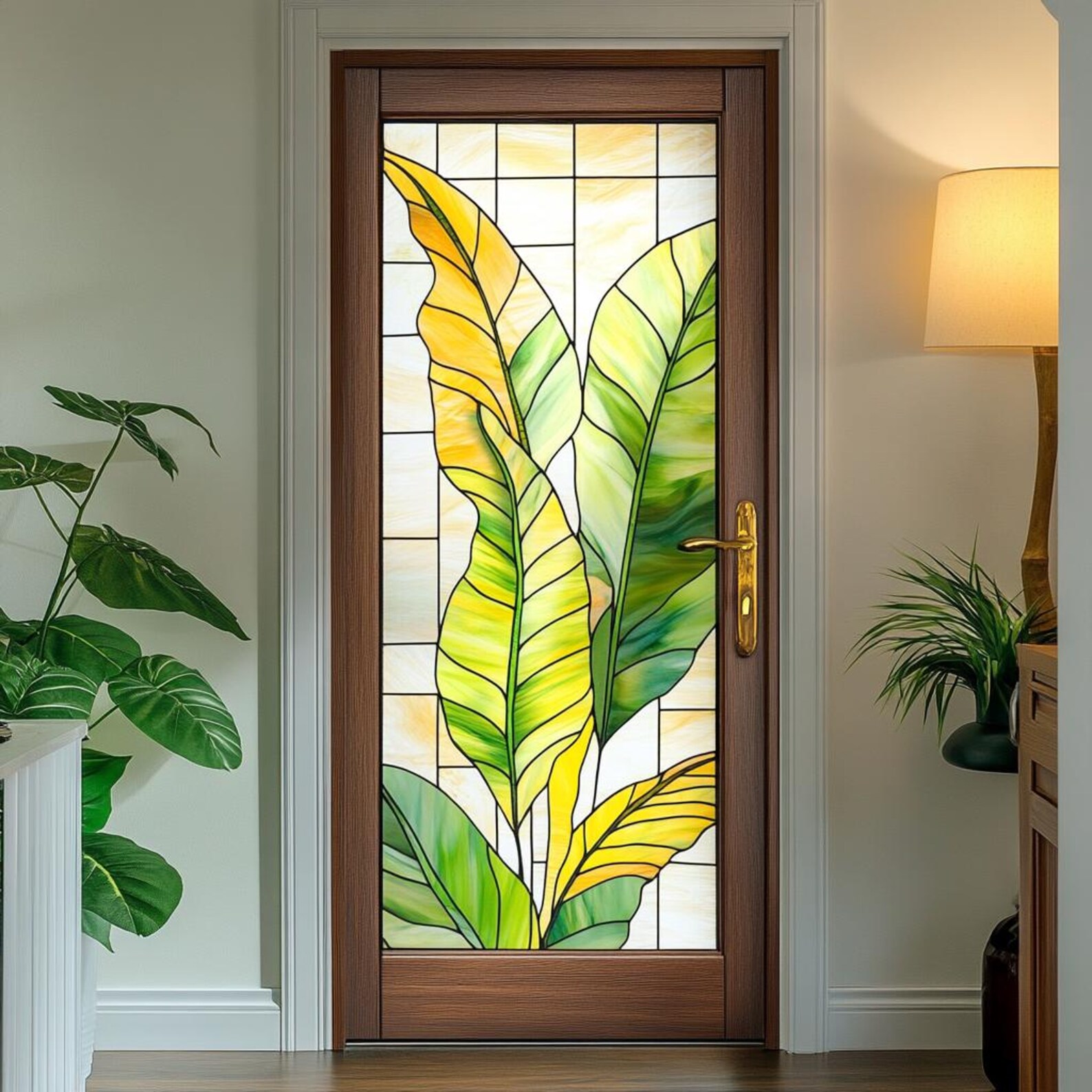 Patchwork Designs Window Luxury Stained Glass Window Decal – Colorful Patchwork Design, No Glue ...