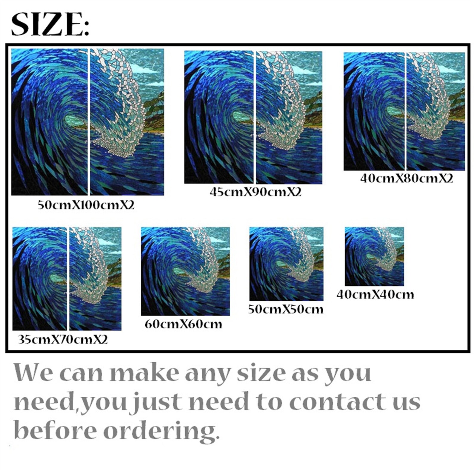 Custom Size Glass Window Film Static Cling Frosted Blue Glass Films ...