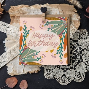 Carte d'anniversaire écologique - Explosion d'automne