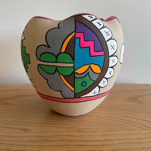 Southwest pottery polychromatic design in vibrant colors