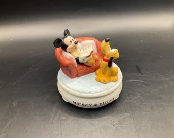 Disney mickey and Pluto musical figurine