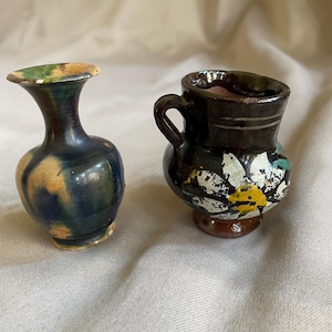 miniature clay pots