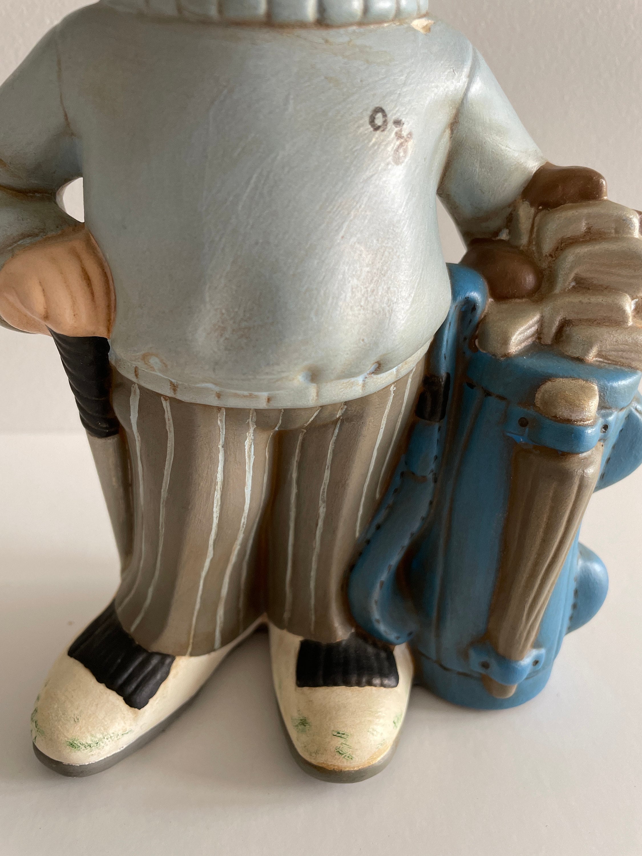 Vintage 1975 Ceramic Golfer Etsy