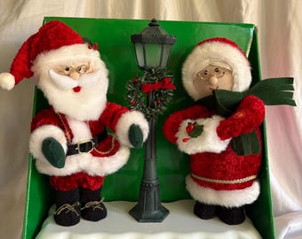 クリスタル飾り Dancing Claus Couple Musical Revolving Dancing