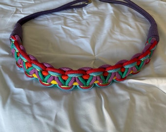 Vintage multi colored rope belt