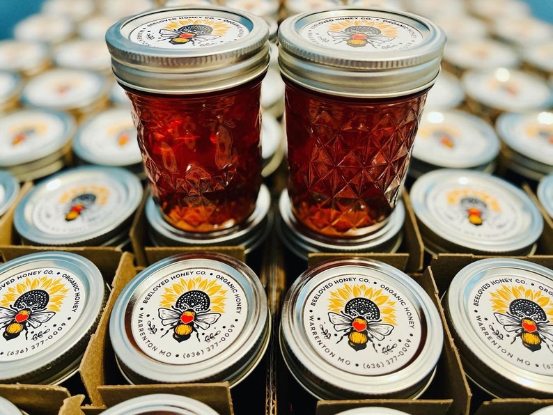 12 Oz Wt Beeloved Honey Jar Raw, Natural and Untouched Etsy