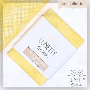 Hand-Dyed Yellow Dandelion Aida Cloth: 100% Cotton Cross Stitch Fabric