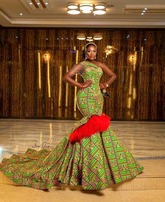 Ankara bridal best sale dresses