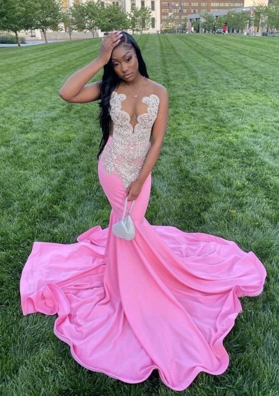 pink mermaid dress