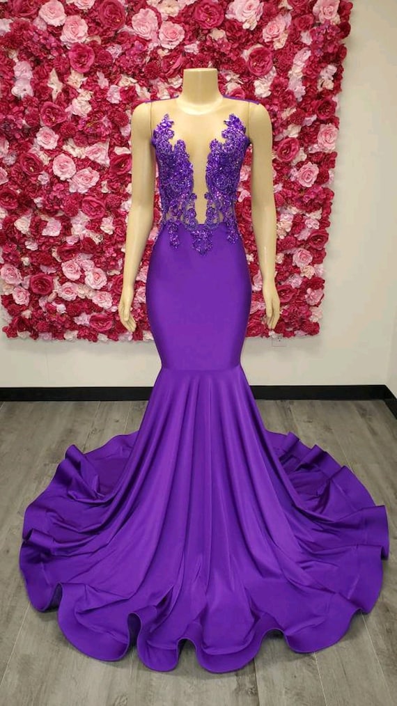 Dark Purple Prom Dresses Mermaid