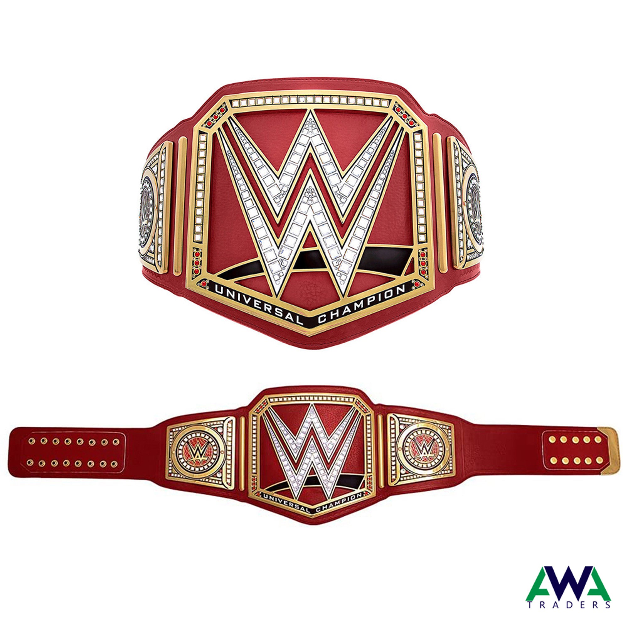 Universal Championship Replica Title Belt Red 2mm Adult Belt WWE Elite