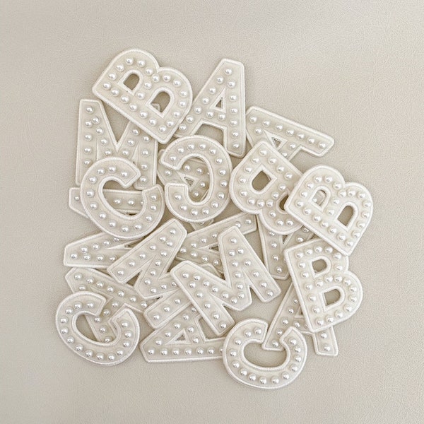 Pearl Iron on Letters Etsy