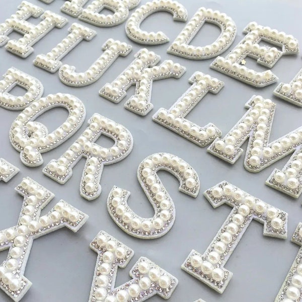 Pearl & Rhinestone DIY iron on letters | DIY letters | Bridal Letters | Bridesmaids letters