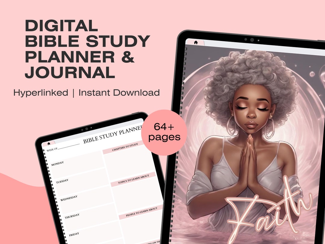 DIGITAL Bible Study & Prayer Journal |bible Study Tools | Template for ...