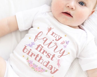 Fairy Birthday Family Shirts, My fairy first birthday, Magical Floral Fairy Birthday Outfit, Fairytale Birthday Shirt, Matching fairy Shirts