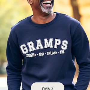 personalized gramps sweatshirt, gift for gramps, gramps shirt with grandkids name, Uncle Brother Gift, grandfather gift for grandpa sweater