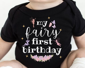 Fairy Birthday Family Shirts, My fairy first birthday, Magical Floral Fairy Birthday Outfit, Fairytale Birthday Shirt, Matching fairy Shirts