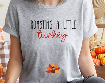 Thanksgiving Fall Pregnancy Announcement shirt, Funny Pregnancy reveal shirt, turkey mom to be tee shirt , cute baby reveal fall tshirt