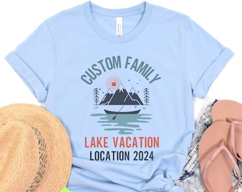Camping lake trip shirt, Custom Family Vacation Shirts, Personalized Family Shirt, Family Reunion Shirts, Camping Trip Shirt, Lake T-Shirt