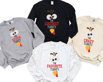 Matching thanksgiving shirts family, thanksgiving group t-shirt women kid toddler, fall shirt, funny turkey sweatshirt, thanksgiving sweater