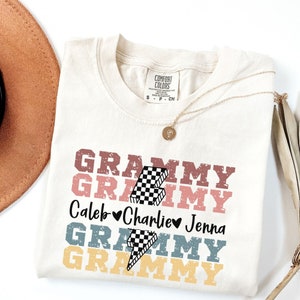 Custom Grammy Shirt, Grammy Comfort Colors, Personalized Grammy T-shirt, Custom Grandma Shirt, Mother's Day Grammy Shirt for Grammy birthday