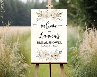 Greenery Welcome Signs, Bridal Shower Welcome Sign, Custom Sign, Printed or digital bridal party Welcome Sign, personalized Any Event sign