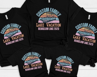 Camping lake trip shirt, Custom Family Vacation Shirts, Personalized Family Shirt, Family Reunion Shirts, Camping Trip Shirt, Lake T-Shirt