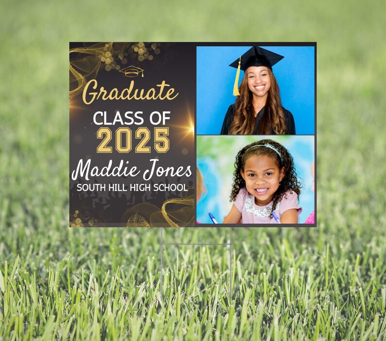 Lockview High School Grad Sign Custom Graduation Yard Sign, Photo Graduate Yard Sign, College Grad ...