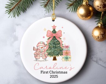 Personalized Baby's First Christmas Ornament, Baby Name Ornament, New Baby Girl Gift, Baby Keepsake, Custom Baby Ornament for newborn gift