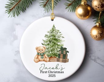 Personalized Baby's First Christmas Ornament, Baby Name Ornament, New Baby Boy Gift, Baby Keepsake, Custom Baby Ornament for newborn gift