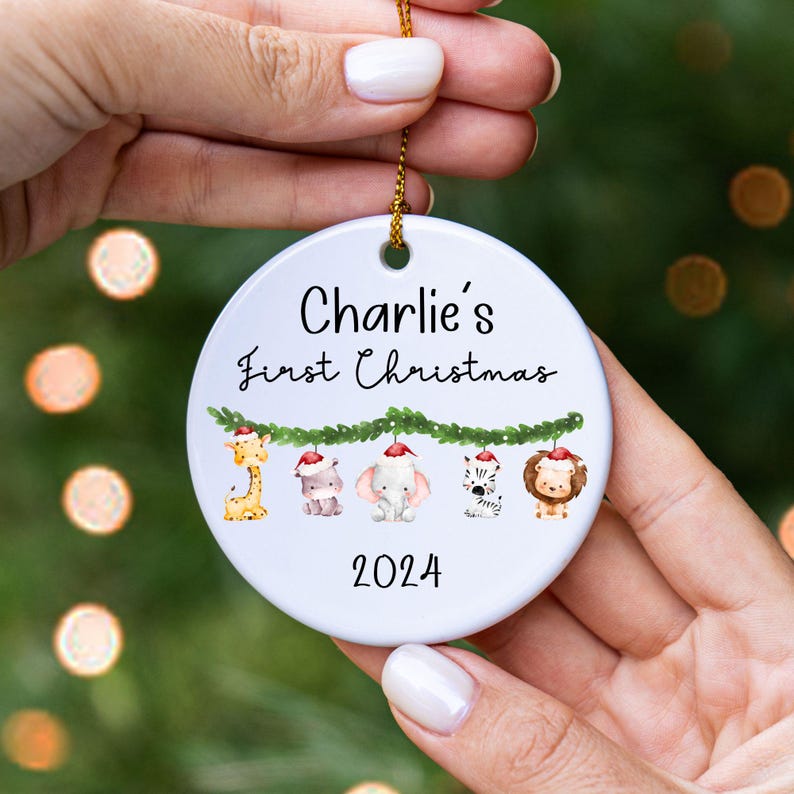 Babys First Christmas Ornament, Baby 1st Christmas Ornament, Custom