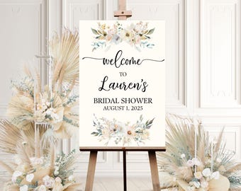 Greenery Welcome Signs, Bridal Shower Welcome Sign, Custom Sign, Printed or digital bridal party Welcome Sign, personalized Any Event sign