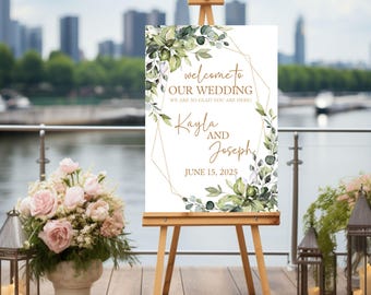 Classic Wedding Sign, Minimalist Wedding Sign, Custom Wedding Print, Welcome Wedding Poster, Wedding Decoration, Personalized Wedding Sign