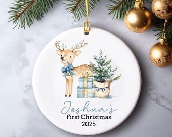 Personalized Baby's First Christmas Ornament, Baby Name Ornament, New Baby Boy Gift, Baby Keepsake, Custom Baby Ornament for newborn gift