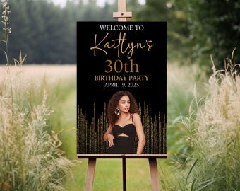Birthday Party Sign, Party Welcome Poster, Party Entrance Decor, Custom Party Posters, Personalized Birthday Welcome Signage Birthday Dinner