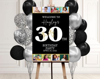 Birthday Party Sign, Party Welcome Poster, Party Entrance Decor, Custom Party Posters, Personalized Birthday Welcome Signage Birthday Dinner