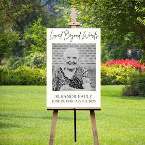 Funeral Welcome Sign, Celebration of Life Decoration, Custom Photo Large Funeral Poster, Memorial sign, Funeral Decor,  Photo Funeral Sign