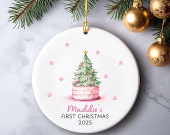 Personalized Baby's First Christmas Ornament, Baby Name Ornament, New Baby Gift, Baby Keepsake, Custom Baby Ornament for baby girl with name