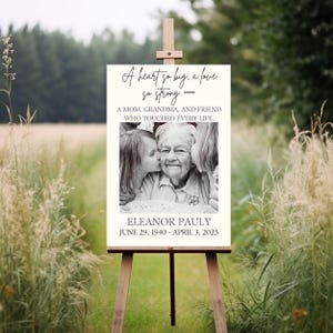 Funeral Welcome Sign, Celebration of Life Decoration, Custom Photo Large Funeral Poster, Memorial sign, Funeral Decor,  Custom Funeral Sign