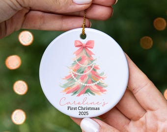 Personalized Baby's First Christmas Ornament, Baby Name Ornament, New Baby Girl Gift, Baby Keepsake, Custom Baby Ornament for newborn gift