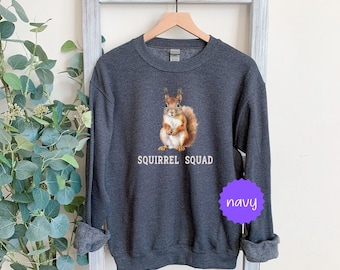 Squirrel Squad sweatshirt, Squirrel Gift, Squirrel sweater, Squirrel Lover sweatshirt, Woodland Animal crewneck, Nature Lover sweatshirt