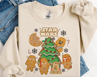star wars gingerbread sweatshirt, darth Luke crop tank, Christmas star wars baby tee, vintage star wars shirt, ladies darth vader crop