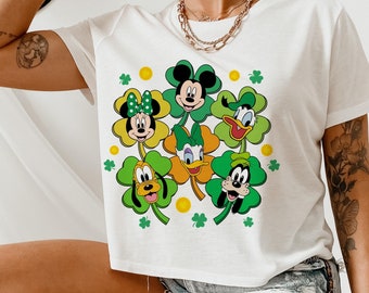 Disney St Patricks Day shirt, disney st patrick crop top, shamrock tshirt, st patricks womens tshirt, Feast of Saint Patrick