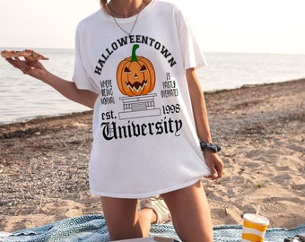 halloweentown oversized tee, halloweentown crop top, retro halloweentown, halloweentown university tshirt