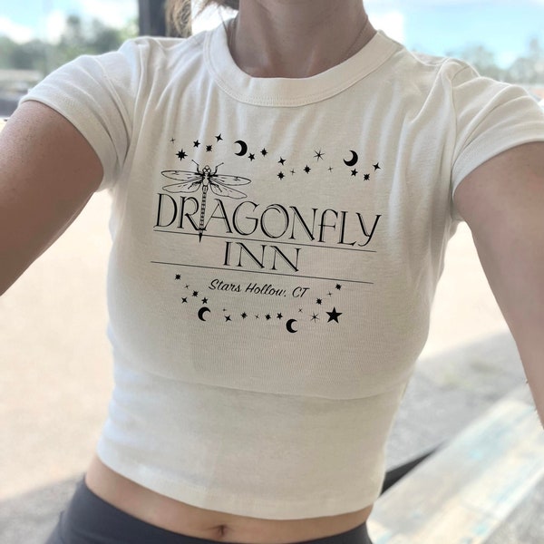 Stars Hollow Baby Tee, Dragonfly Inn Crop Tank, Connecticut crop top, TV Show gift