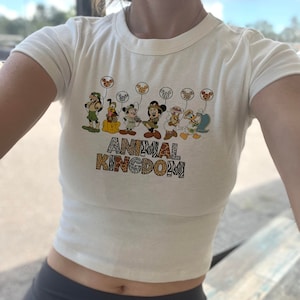 Animal Kingdom Crop Tank, AK Tank Crop Top, Safari Disney Shirt, Summer Disney Shirts, Womens Crop Tops